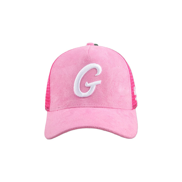 Big G Pink “Suede” Trucker Hat