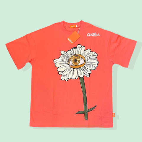 Coral “See My Flowers” T Shirt