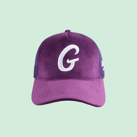 Big G Purple “Velour” Trucker