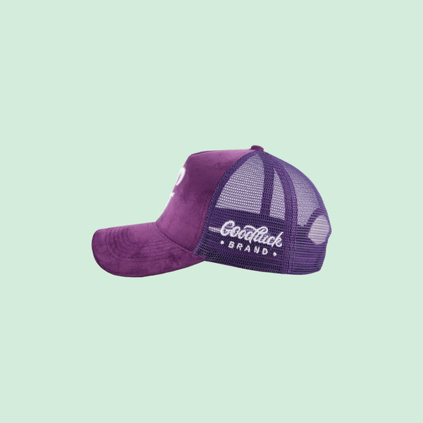 Big G Purple “Velour” Trucker