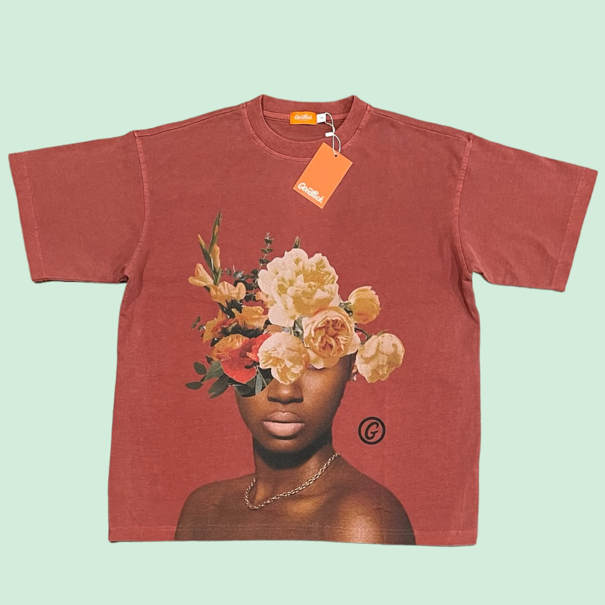 “Brick Red”Flower Child Shirt