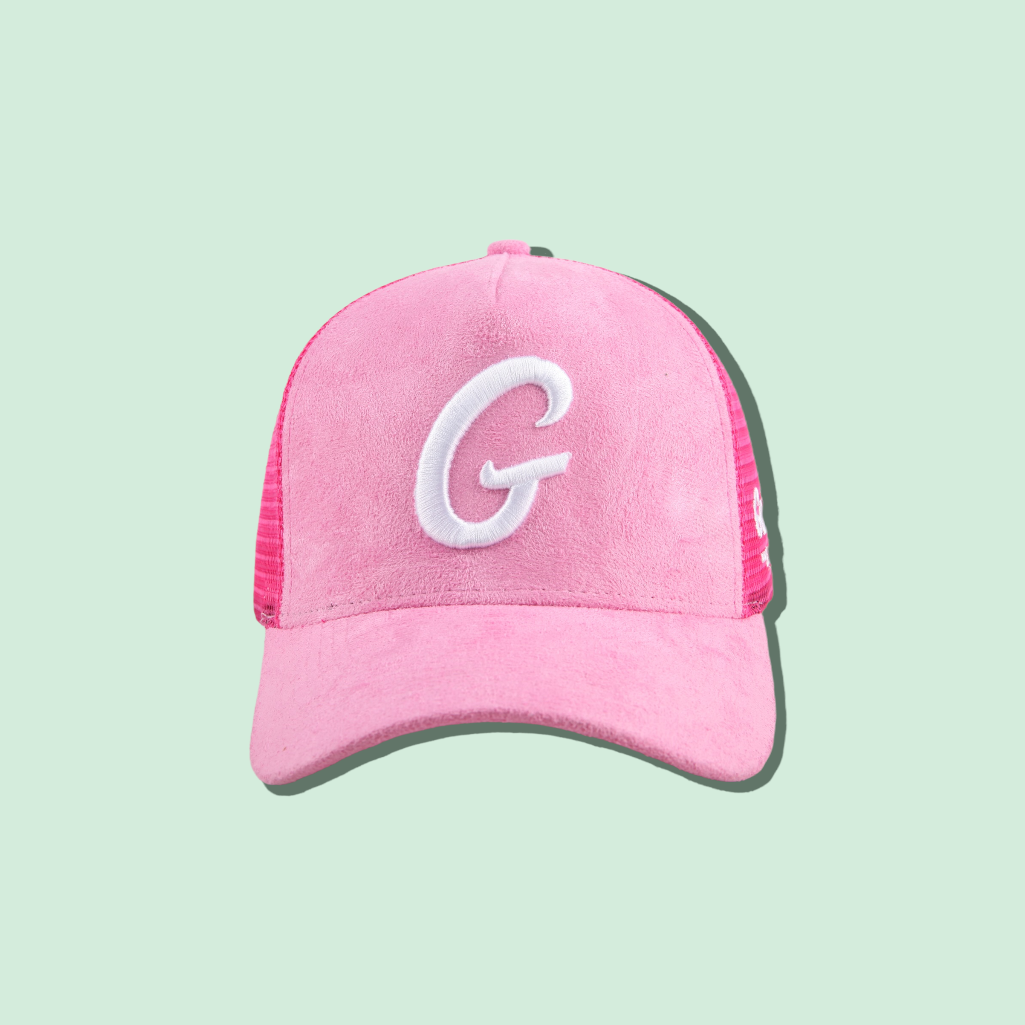 Santa Gucci trucker hat pink  Trendy Hats - Lush Fashion Lounge